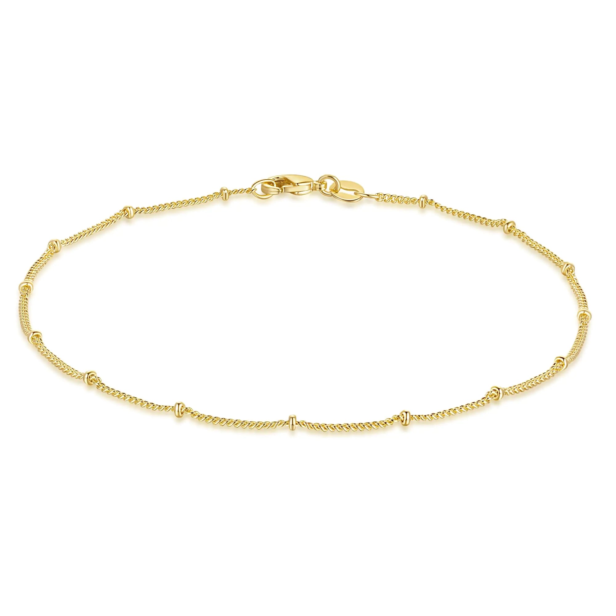Ankle Bracelet 14K Gold Anklets for Women Waterproof