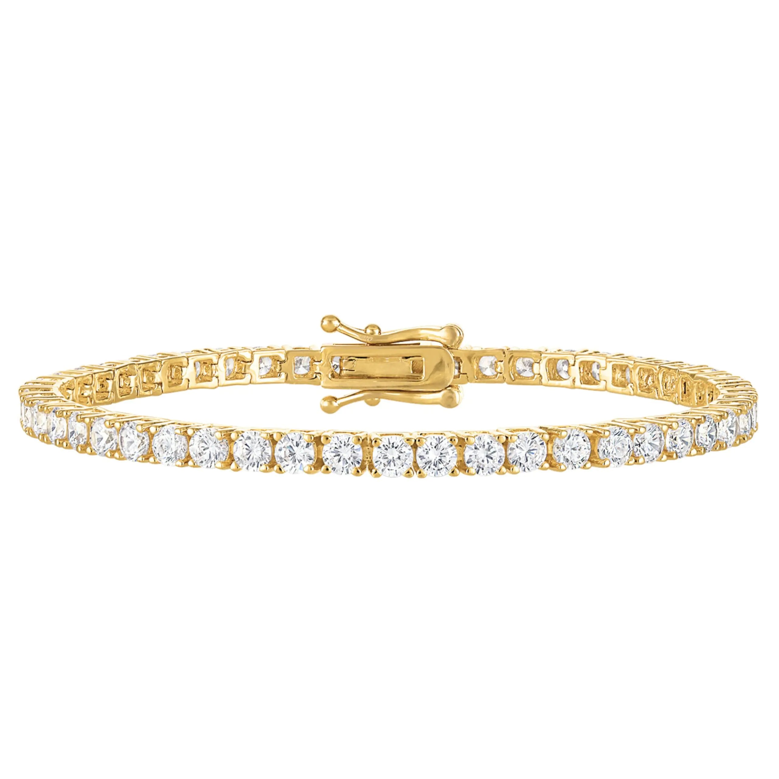 24K White Gold Plated Tennis Bracelets for Women