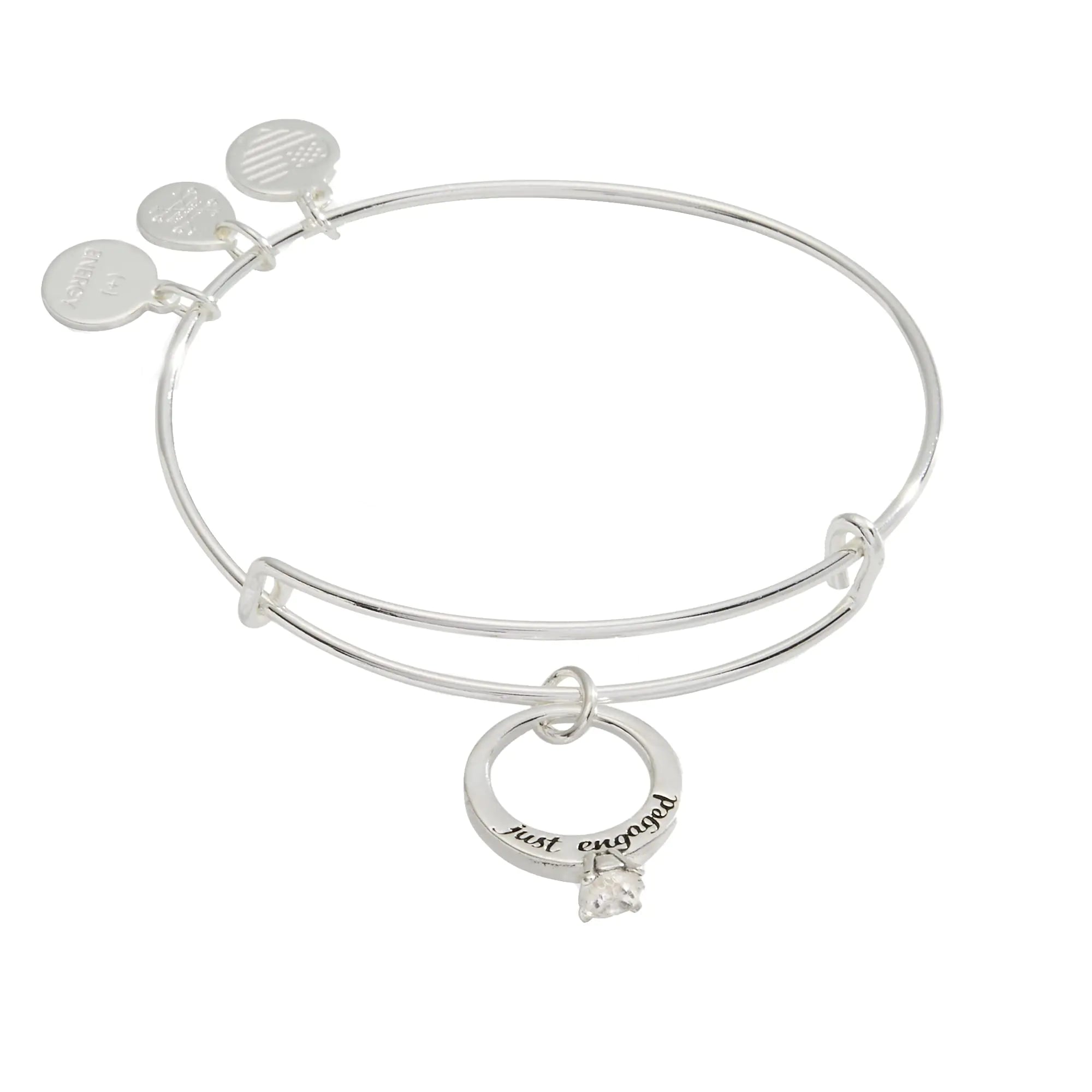 Just Engaged Charm Bangle Bracelet