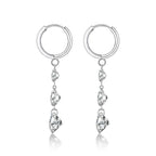 Moissanite Luxury & Fashionable Light Luxury Silver Stud Earrings – S925 Platinum Plated - N&P Colletion