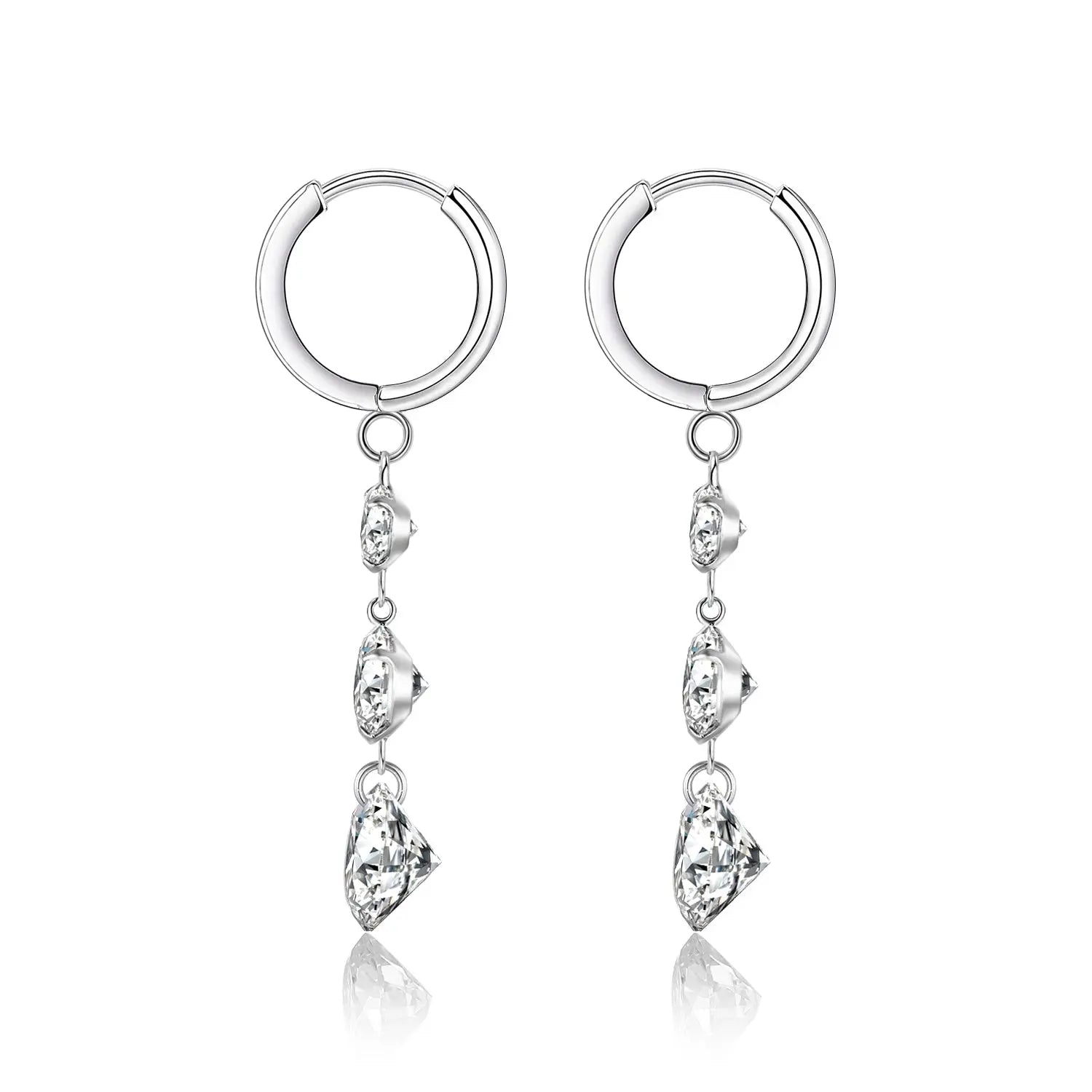 Moissanite Luxury & Fashionable Light Luxury Silver Stud Earrings – S925 Platinum Plated - N&P Colletion