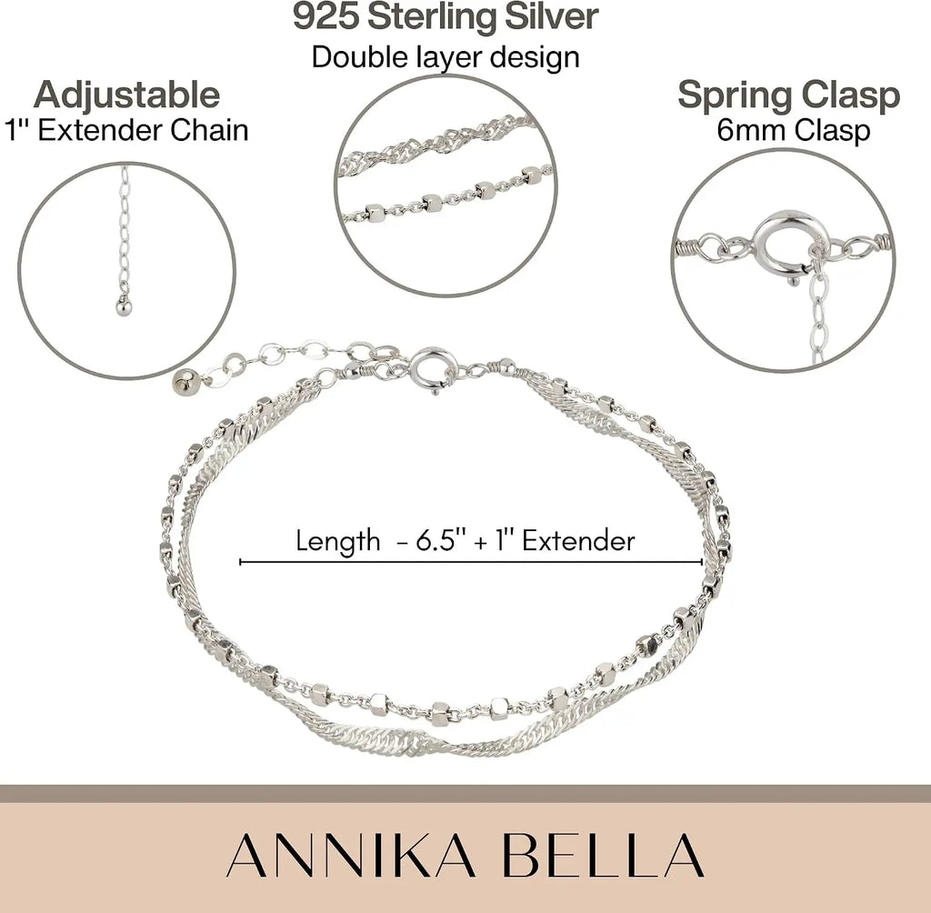 Double Stranded Sterling Silver Bracelet