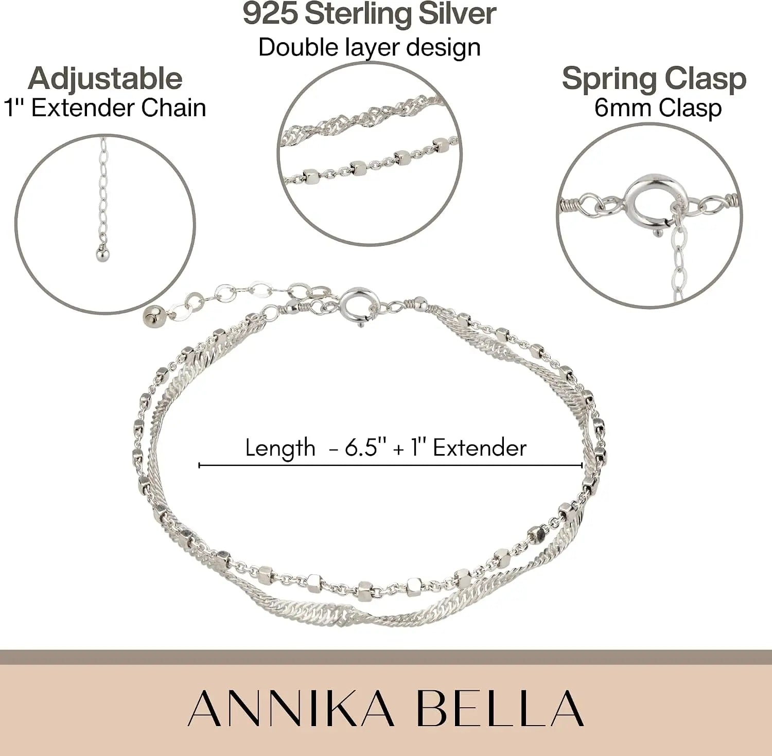 Double Stranded Sterling Silver Bracelet