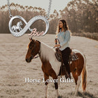 Horse Infinity Love Necklace Sterling Silver