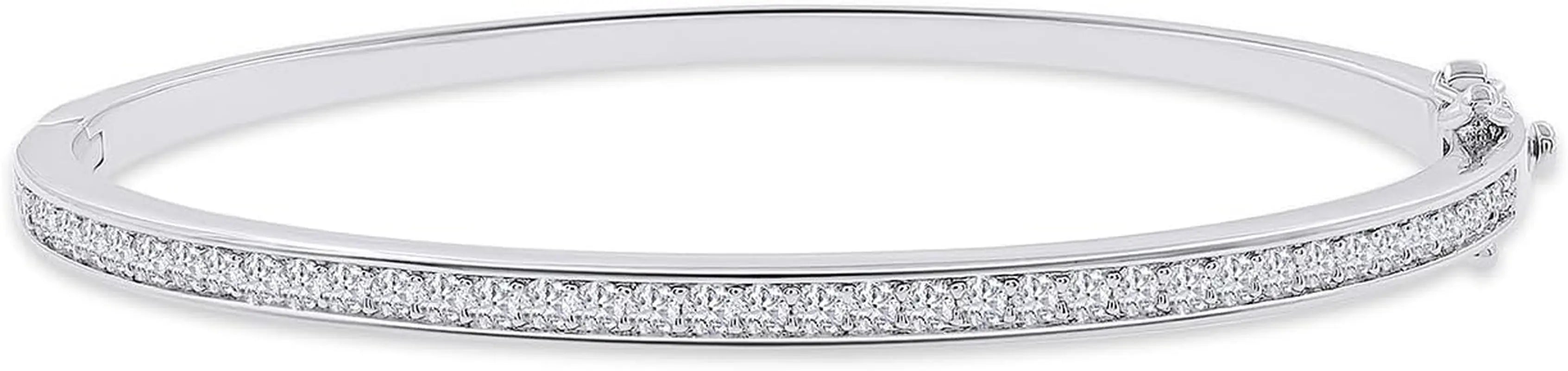 3.3MM Bangle Classic Tennis Bracelet 18K Gold Plated 1.00 CT