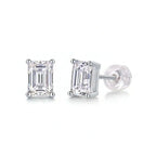 Moissanite Diamond Stud Earrings Studs with Moissanite Diamond Silver