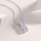 Round - 0.5-carat Moissan Diamonds, S925 Sterling Silver And Platinum Plating Pendant
