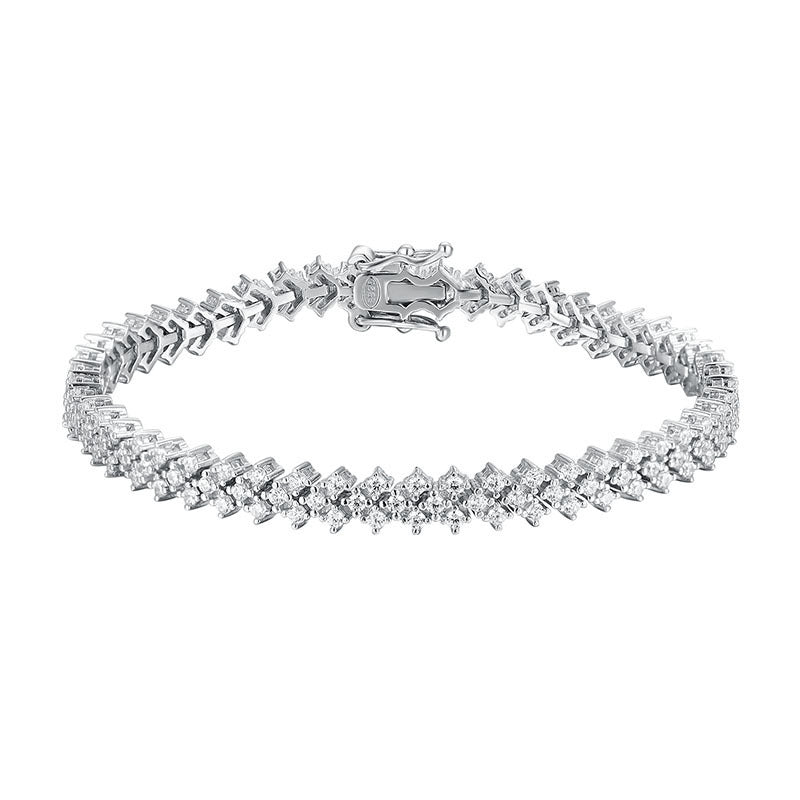 Fashion Moissanite Plaid Bracelet
