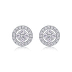 Silver Osmanthus - Moissanite S925 Sterling Silver And Platinum-plated Stud Earrings
