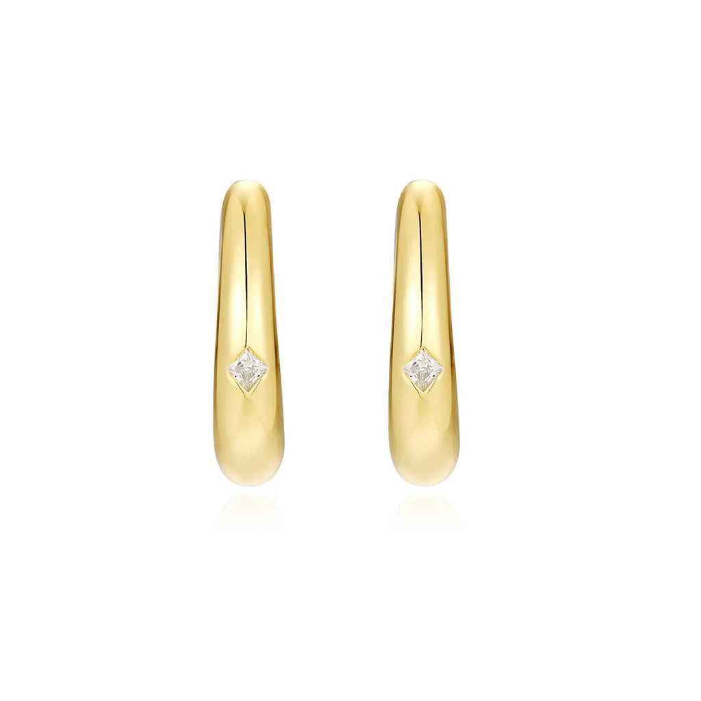 Star Ring Light – Premium Moissanite Luxury Fashion Silver Stud Earrings, S925 Gold Electroplated NP Collection