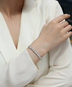 Universal Gravitation - Set With Top-quality Moissanite Fashion Light Luxury Jewelry Silver Bracelet S925 Silver Plated Platinum NP Collection
