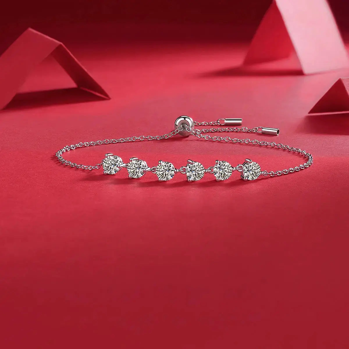 Dreamy Beauty Permeates - A Fashionable And Light Luxury Jewelry Silver Bracelet And Bracelet Set With Top-quality Moissanite, S925 Silver-plated Platinum NP Collection