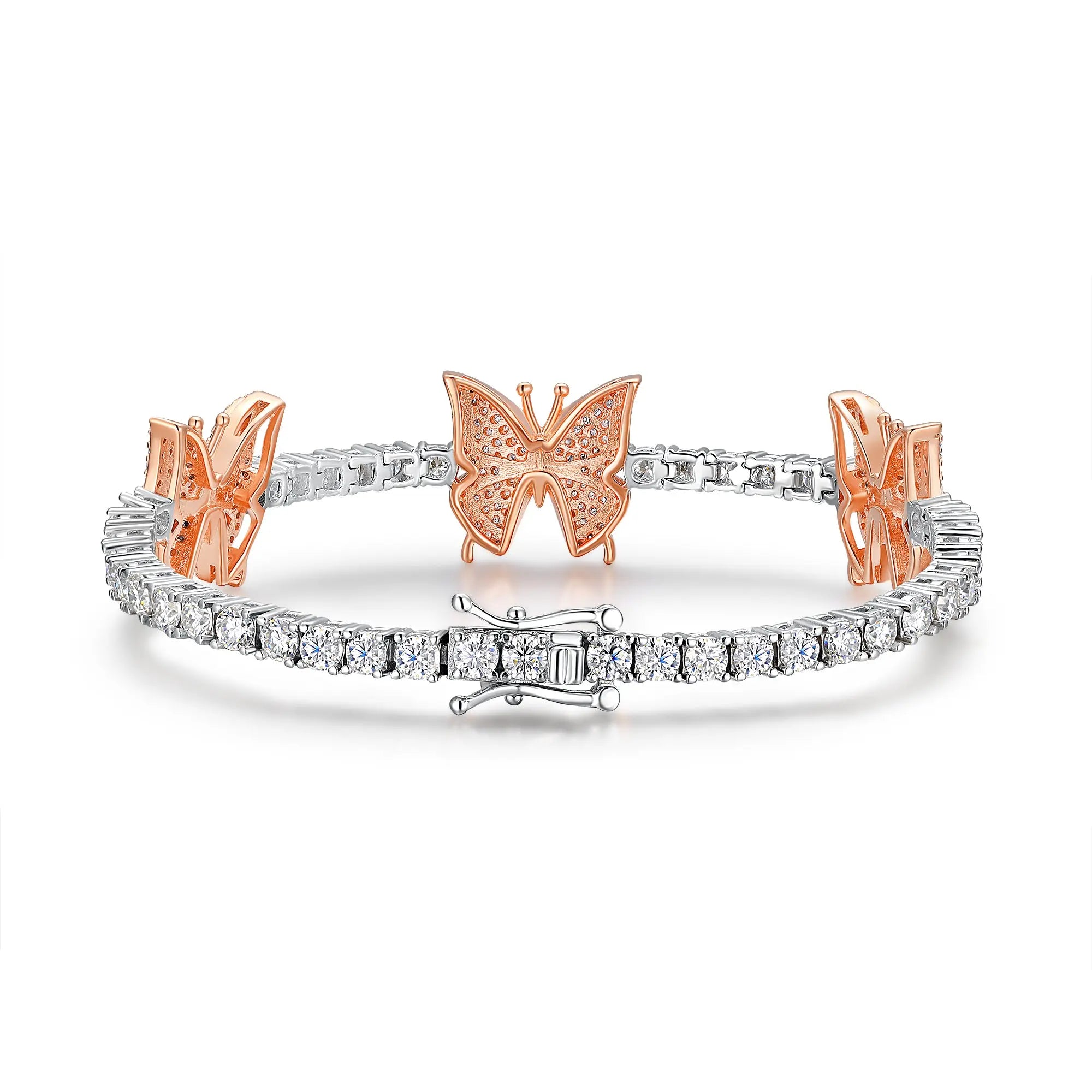 A Luxurious And Fashionable Minimalist Jewelry Bracelet Featuring Top-quality Moissanite, Made Of S925 Silver Electroplated With Platinum. - N&P Colletion