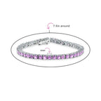 12 CTW Simulated round Solitaire Cubic Zirconia Bracelet