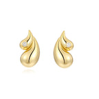 Morning Dew – Premium Moissanite Luxury Fashion Silver Stud Earrings, S925 Gold Electroplated - N&P Colletion