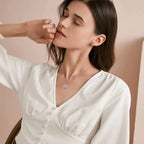 Pearl Necklace 925 Sterling Silver Pendant Necklace