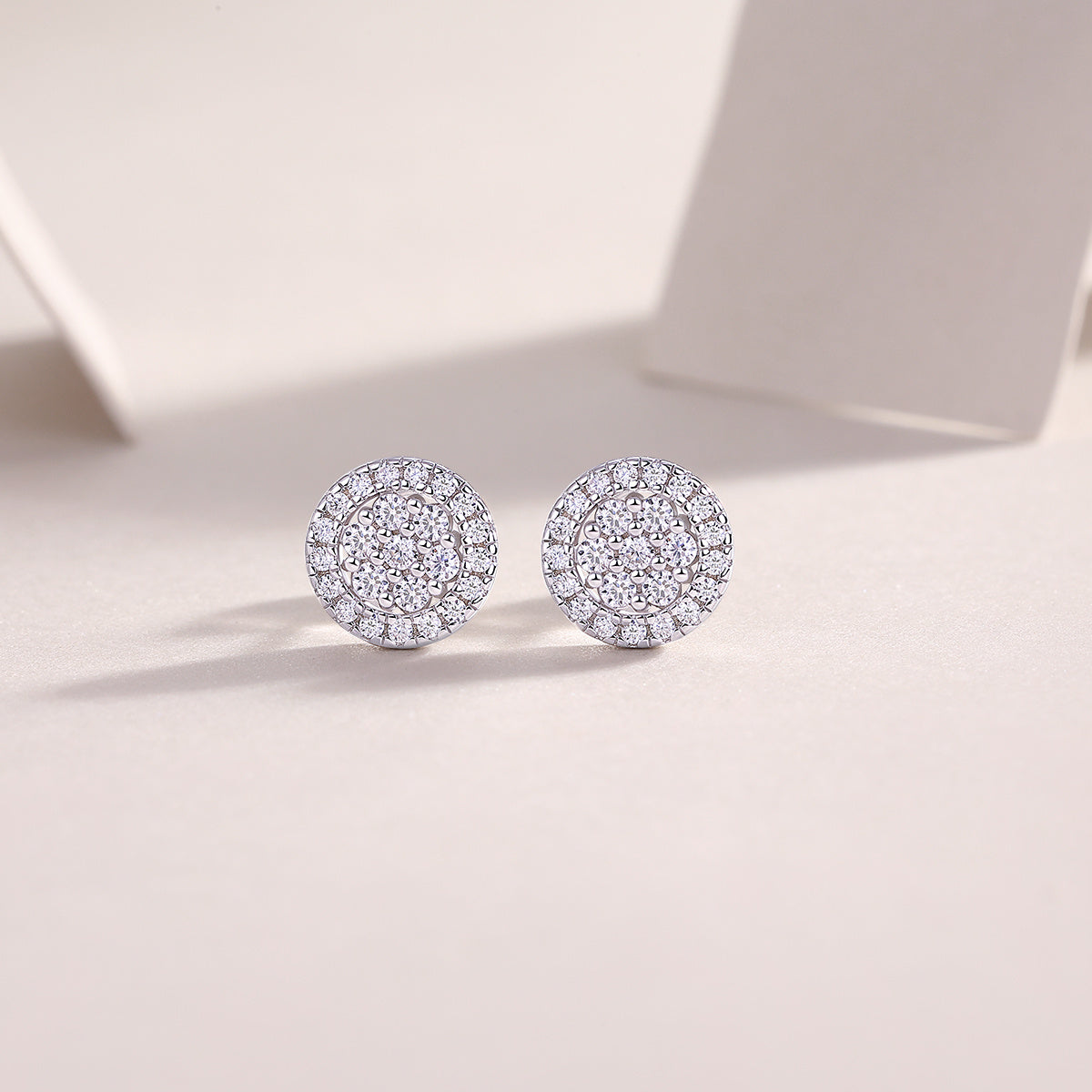 Cosmic Conjecture - Moissanite S925 Sterling Silver And Platinum-plated Stud Earrings