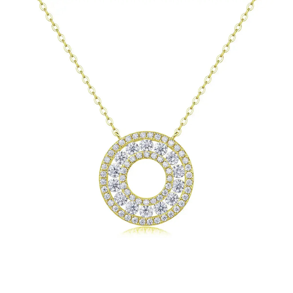 1Reciprocating - A Fashionable And Luxurious Diamond Jewelry Pendant Set With Moissanite S925 Sterling Silver NP Collection