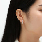 Mini Moissanite Stud Earrings – S925 Sterling Silver Platinum-Plated