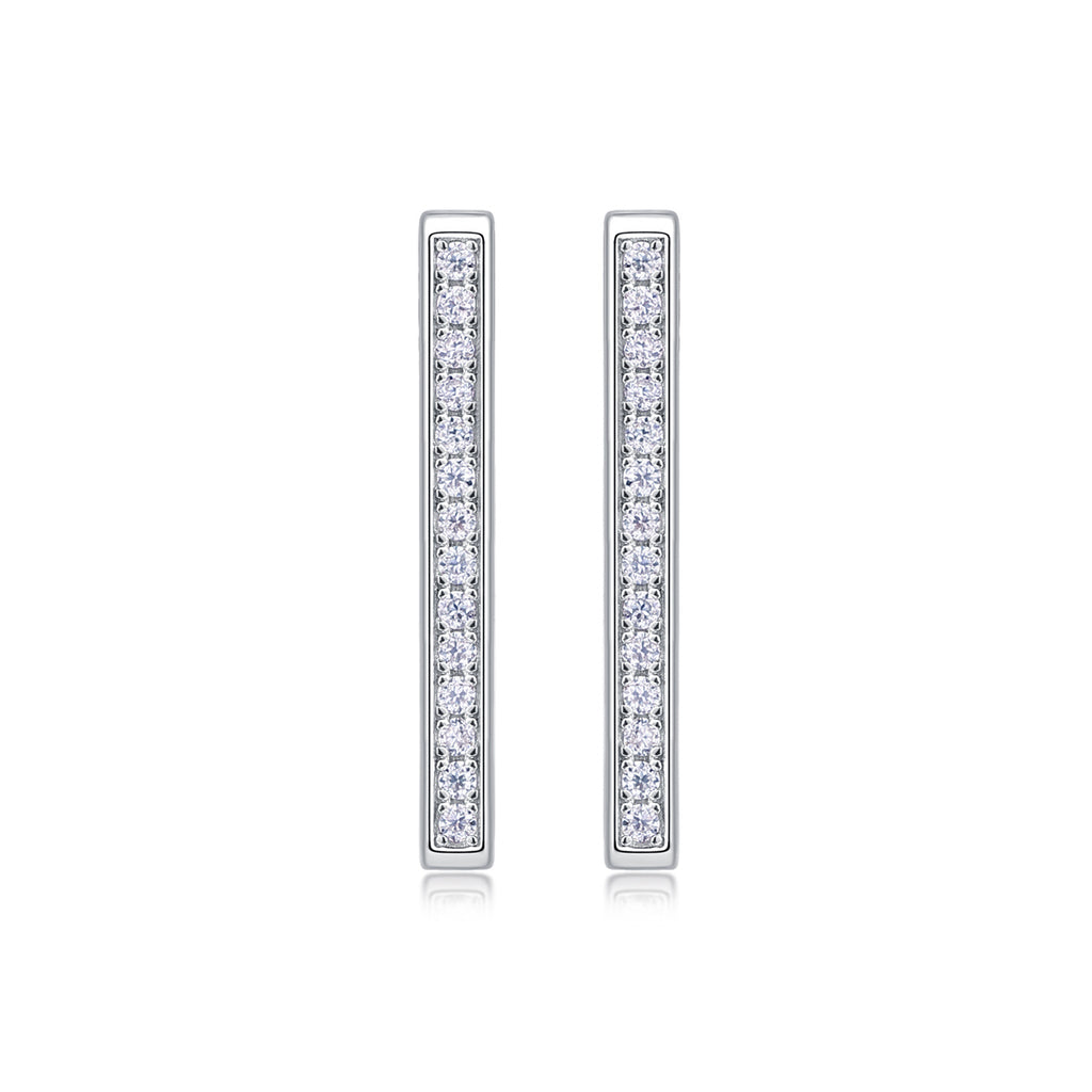 Kokang - Moissanite S925 Sterling Silver And Platinum-plated Stud Earrings