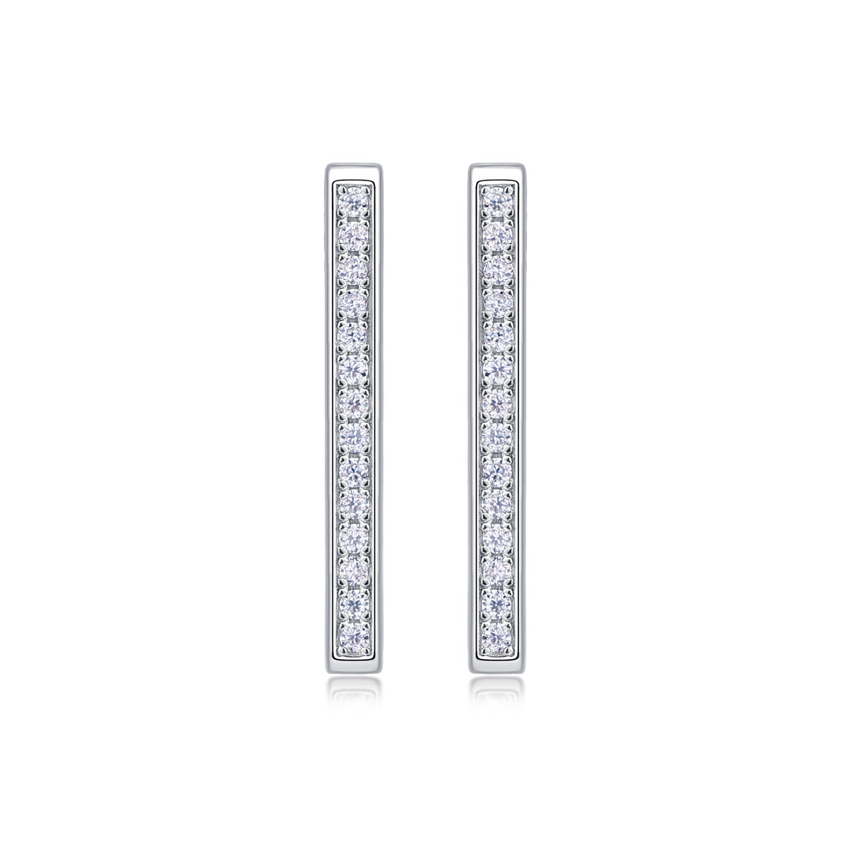 Kokang - Moissanite S925 Sterling Silver And Platinum-plated Stud Earrings