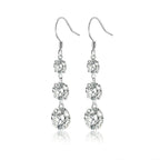 Moissanite Luxury And Fashionable Light Luxury Jewelry Silver Stud Earrings S925 Silver Plated Platinum NP Collection