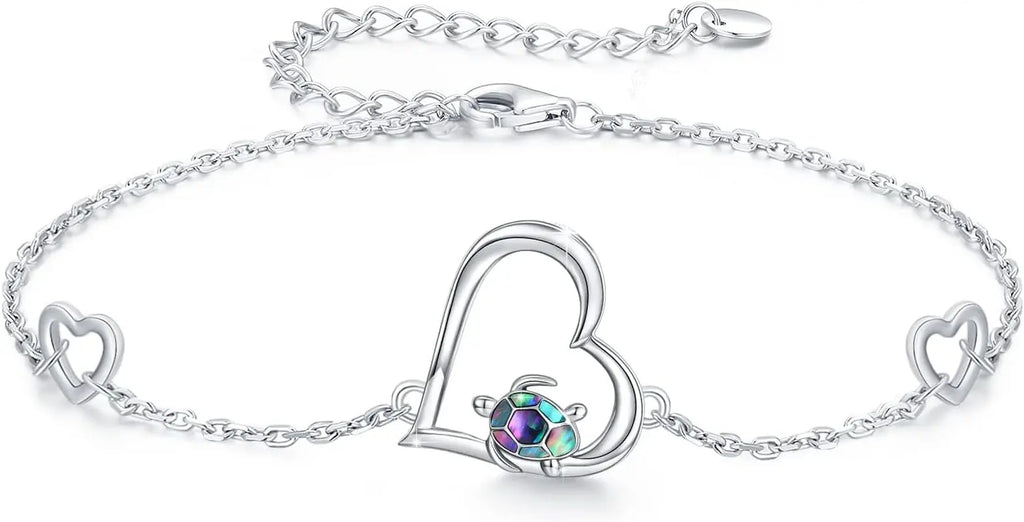 Sea Turtle Bracelet Sterling Silver 