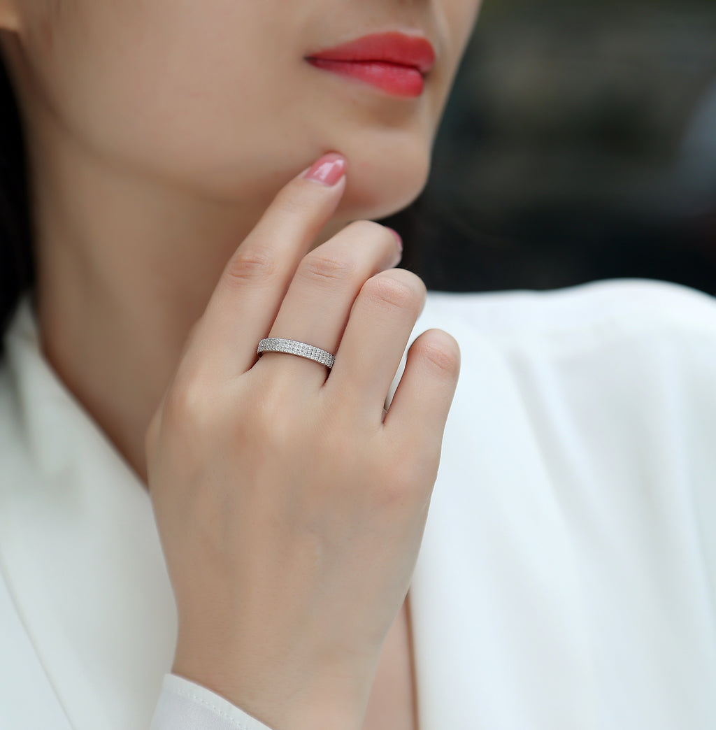 Light Up The Moments - Moissanite S925 Sterling Silver And Platinum-plated Diamond