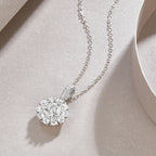 Blossom - 1-carat Moissan Diamond S925 Sterling Silver And Platinum Plating Pendant