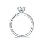 1-Carat Luxury Moissanite S925 Platinum-Plated Silver Ring – Light Luxury Jewelry NP Collection