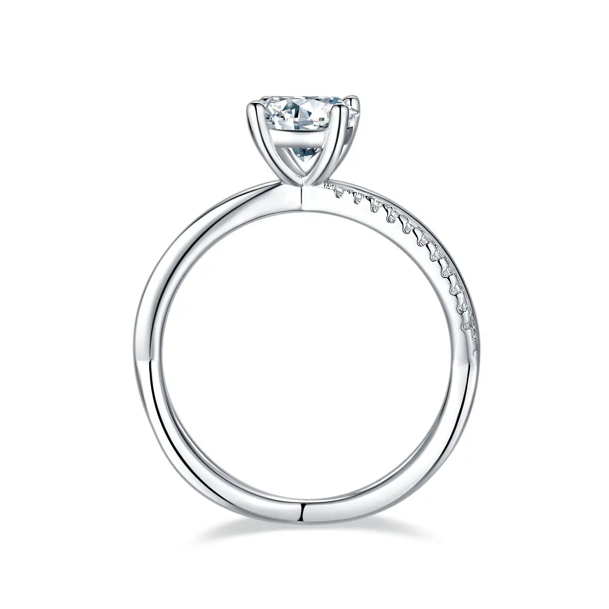 1-Carat Luxury Moissanite S925 Platinum-Plated Silver Ring – Light Luxury Jewelry NP Collection