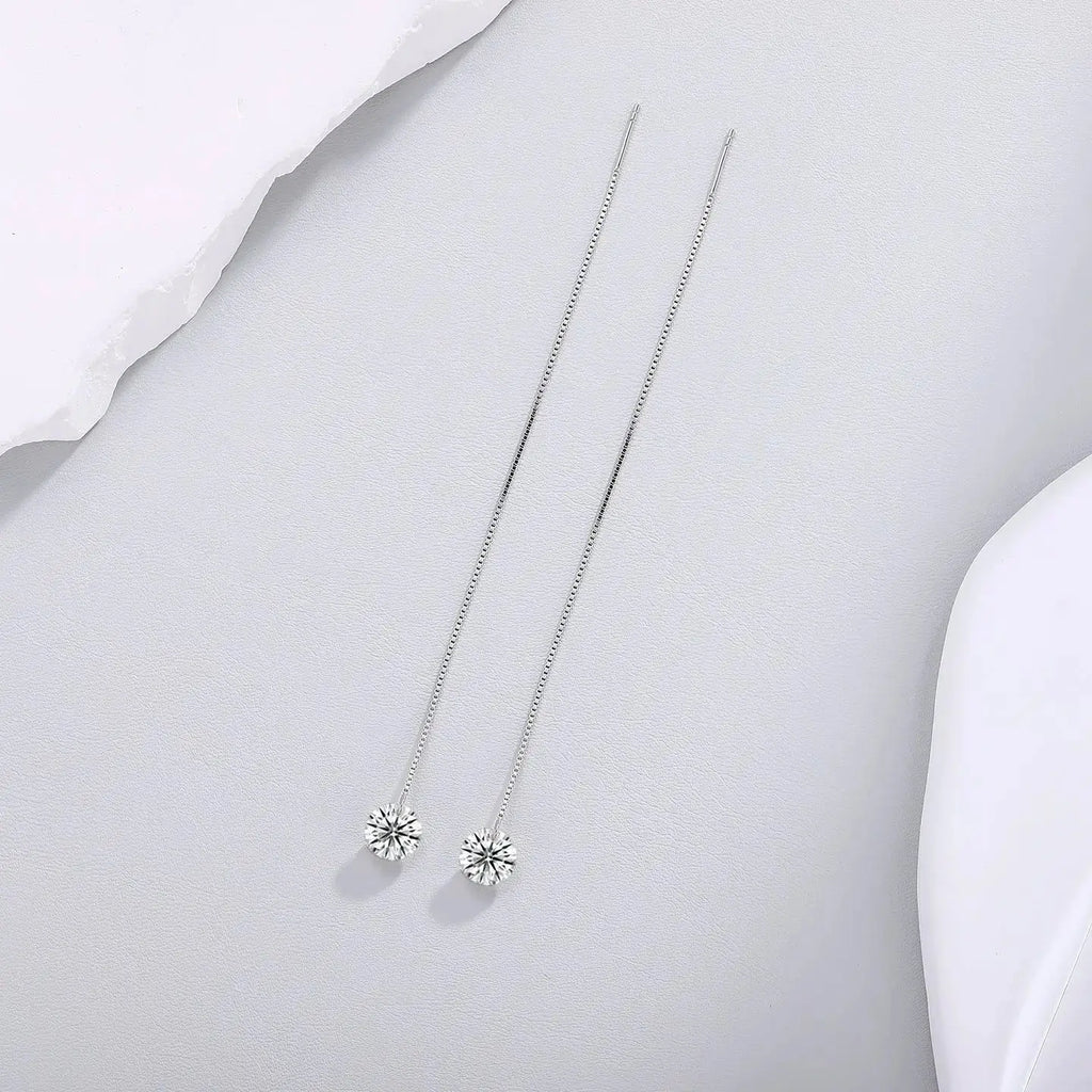 Top-quality Moissanite Luxury And Fashionable Light Luxury Jewelry Silver Stud Earrings S925 Silver Plated Platinum NP Collection