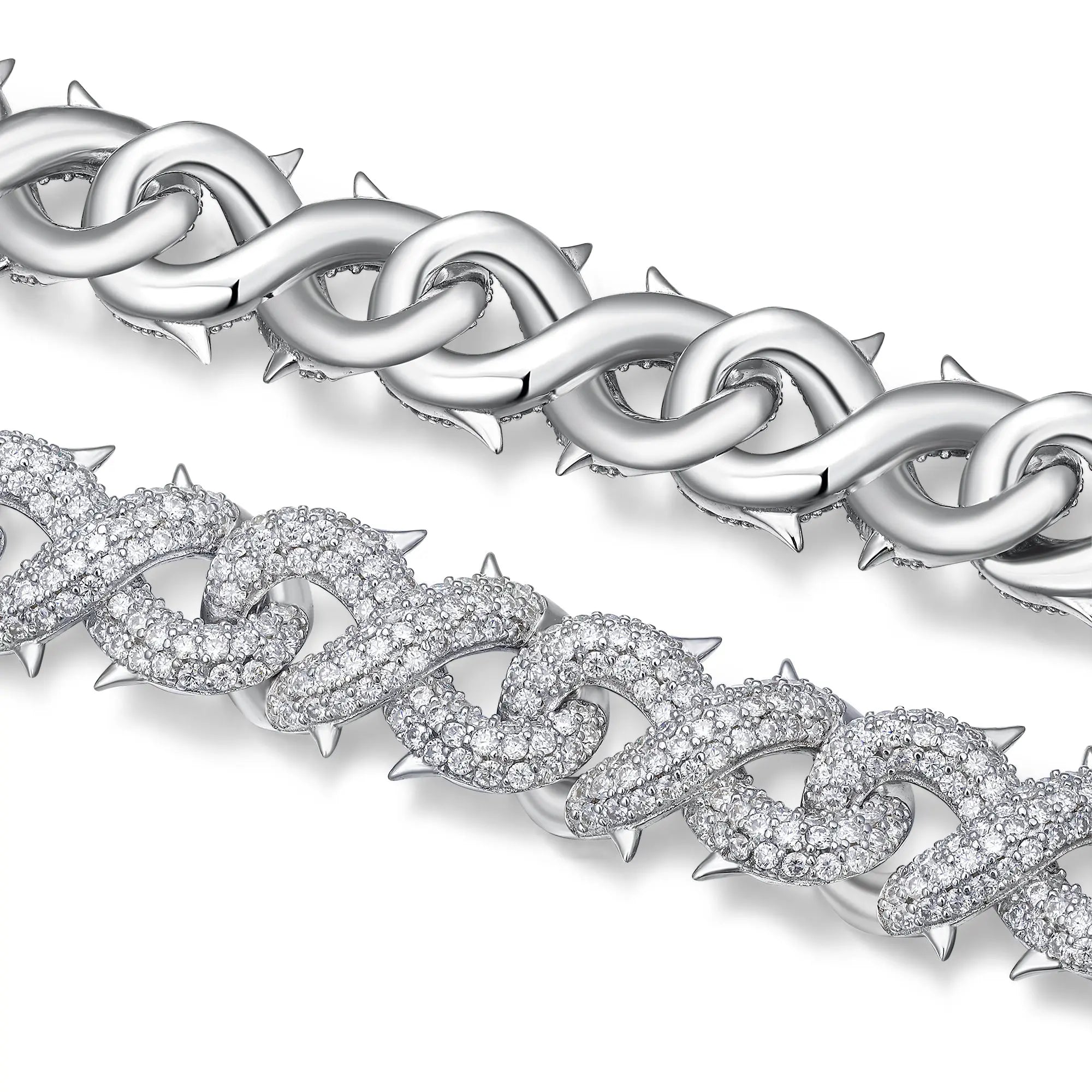 A Luxurious And Fashionable Minimalist Jewelry Bracelet Featuring Top-quality Moissanite, Made Of S925 Silver Electroplated With Platinum. - N&P Colletion