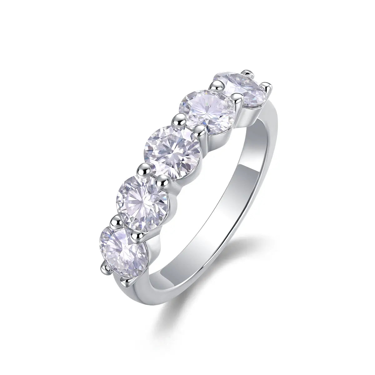 Luxurious Moissanite S925 Platinum-Plated Silver Ring – Light Luxury Jewelry NP Collection