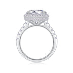 Starry Sky - 5-carat Moissan Diamond S925 Sterling Silver And Platinum-plated Diamond Ring