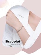 S925 Sterling Silver Cross Diamond Opening Bracelet Temperament Wild