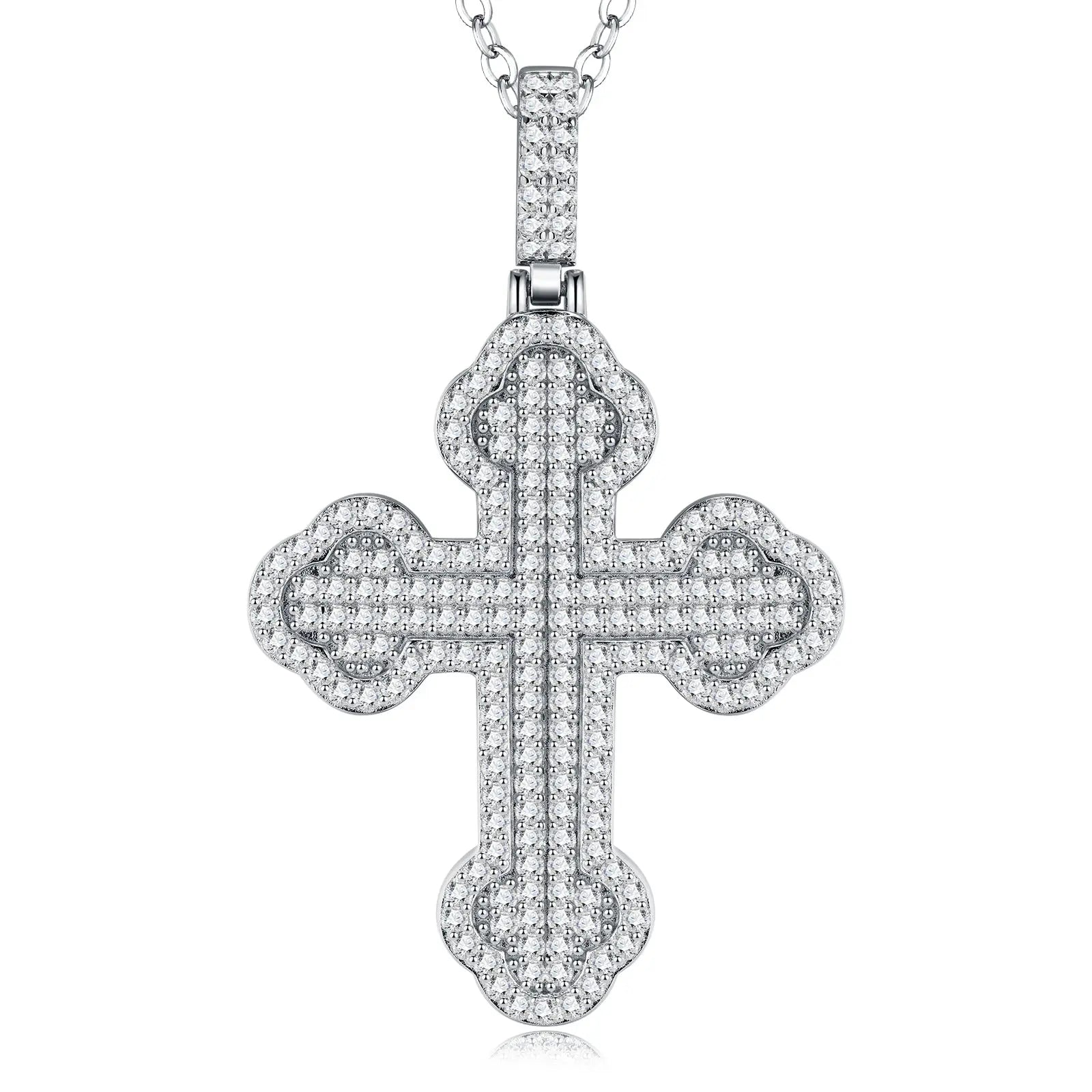 A Luxurious And Fashionable Minimalist Jewelry Pendant Necklace Set With Top-quality Moissanite, Made Of S925 Silver Electroplated With Platinum. - N&P Colletion