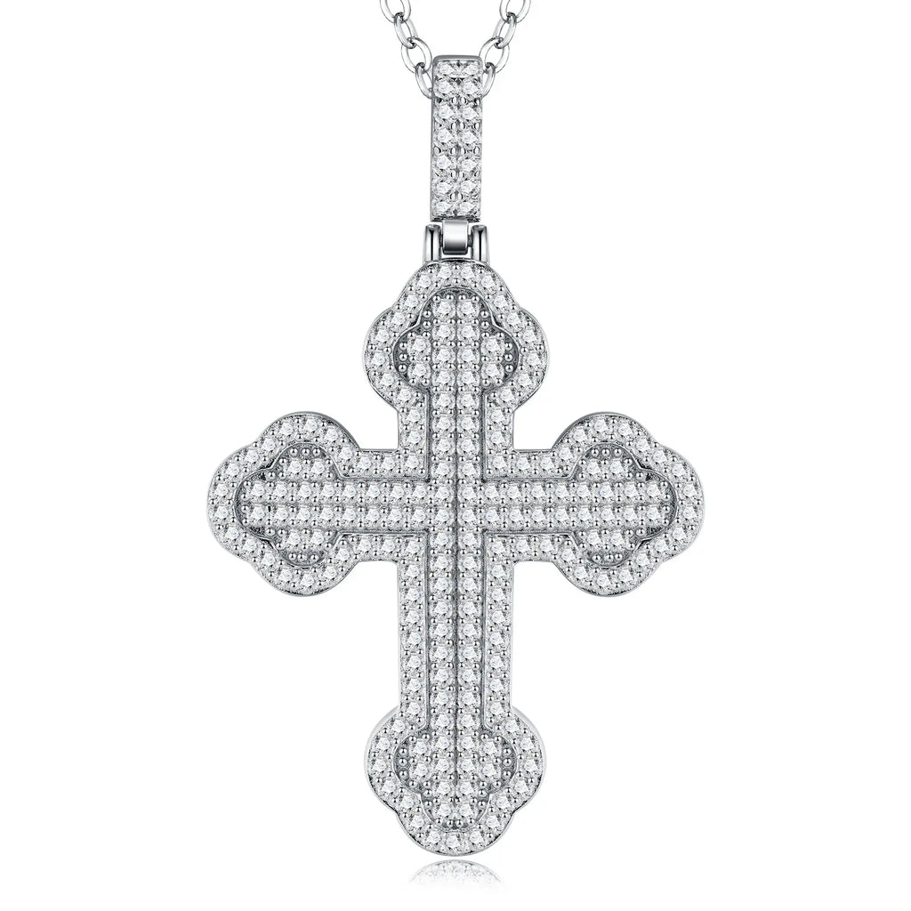 A Luxurious And Fashionable Minimalist Jewelry Pendant Necklace Set With Top-quality Moissanite, Made Of S925 Silver Electroplated With Platinum. - N&P Colletion