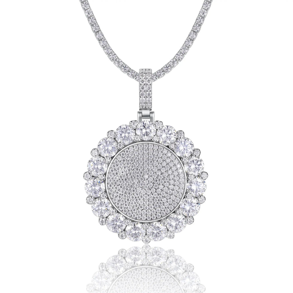 Moissanite, This Luxurious And Fashionable Light Luxury Trend Jewelry Necklace Pendant Is Made Of S925 Silver Electroplated With Platinum NP Collection