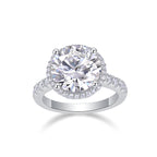 Starry Sky - 5-carat Moissan Diamond S925 Sterling Silver And Platinum-plated Diamond Ring