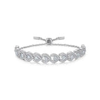 A Luxurious And Fashionable Minimalist Jewelry Bracelet Featuring Top-quality Moissanite, Made Of S925 Silver Electroplated With Platinum. - N&P Colletion