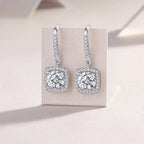 Moissanite Luxury And Fashionable Light Luxury Jewelry Silver Stud Earrings S925 Silver Plated Platinum NP Collection