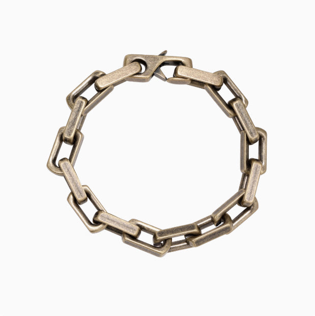 Thick Antique Bronze Titanium Steel Bracelet
