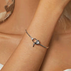 Romantic Heart-shaped Lock Buckle Bracelet 925 Sterling Silver Bracelet