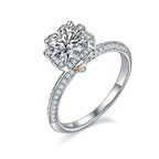 A 1-carat Luxurious And Fashionable Light Luxury Trend Jewelry Silver Ring, Set With Moissanite, Made Of S925 Silver-plated Platinum Material. - N&P Colletion