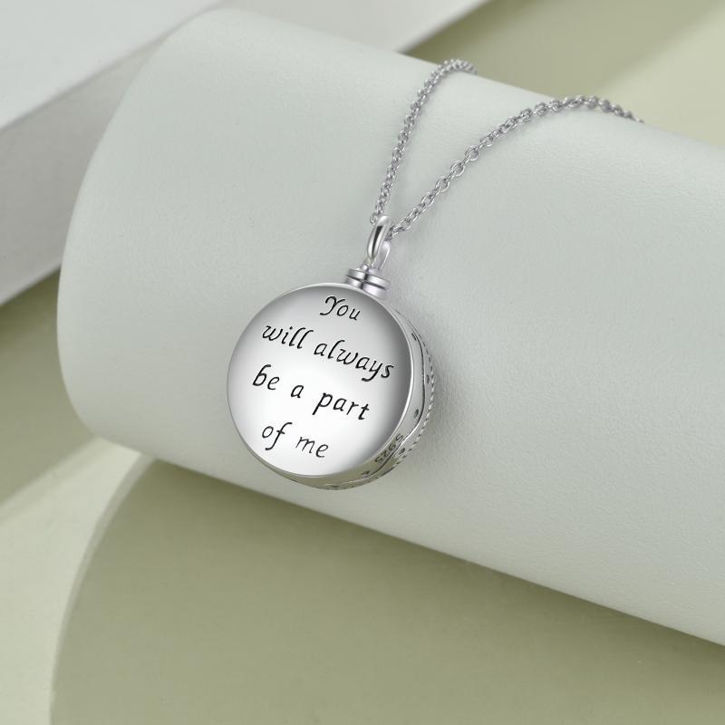 Tree of Life Urn Cremation Jewelry Necklace for Ashes in Sterling Silver