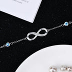 925 Sterling Silver Infinity Ankle Bracelet 