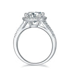 A 3-carat Luxury And Fashionable Light Luxury Jewelry Silver Ring With Top-quality Moissanite, S925 Silver Plated With Platinum NP Collection