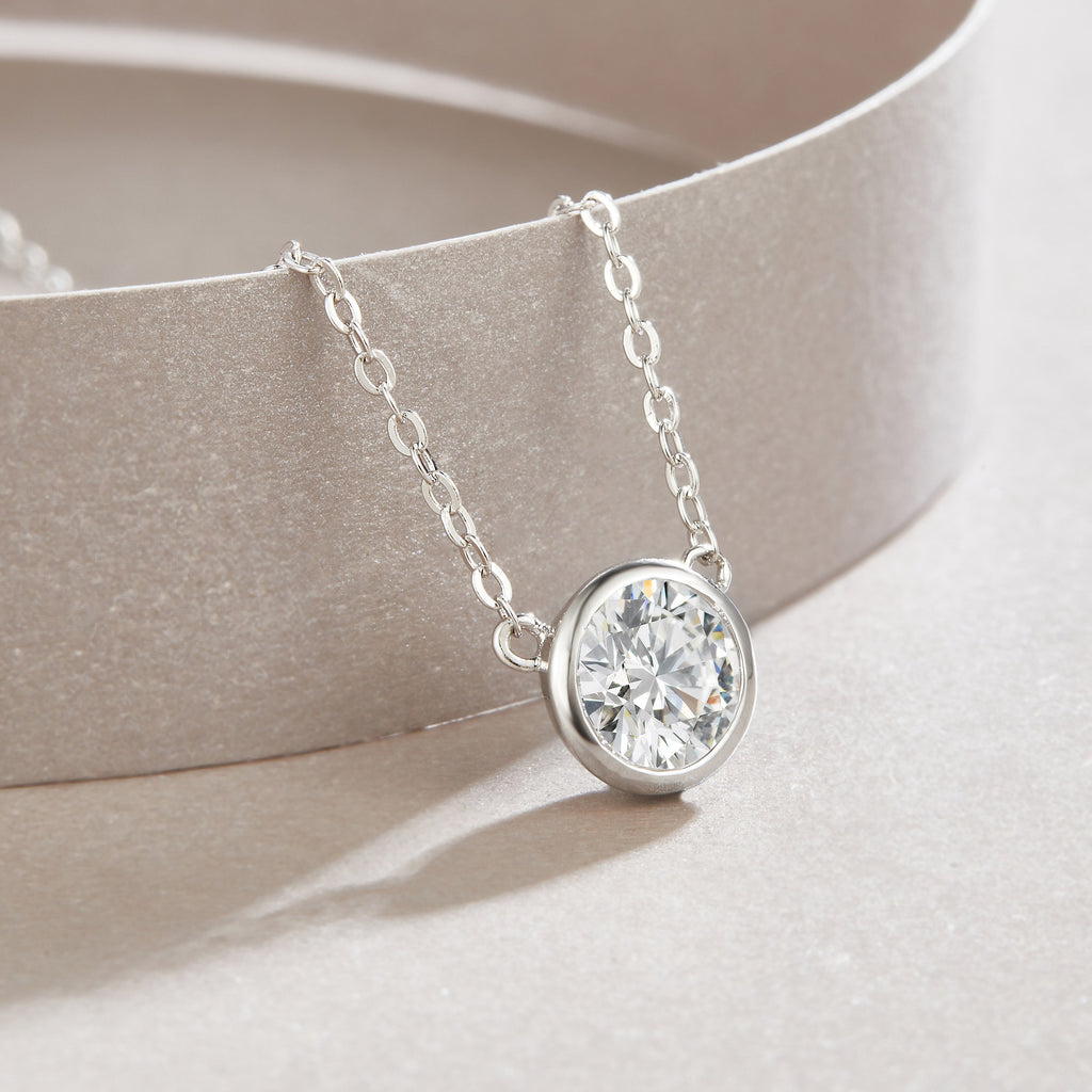 Natural Reverie - 1-carat Moissan Diamond S925 Sterling Silver And Platinum Plating Pendant