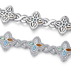 A Luxurious And Fashionable Minimalist Jewelry Bracelet Featuring Top-quality Moissanite, Made Of S925 Silver Electroplated With Platinum. - N&P Colletion